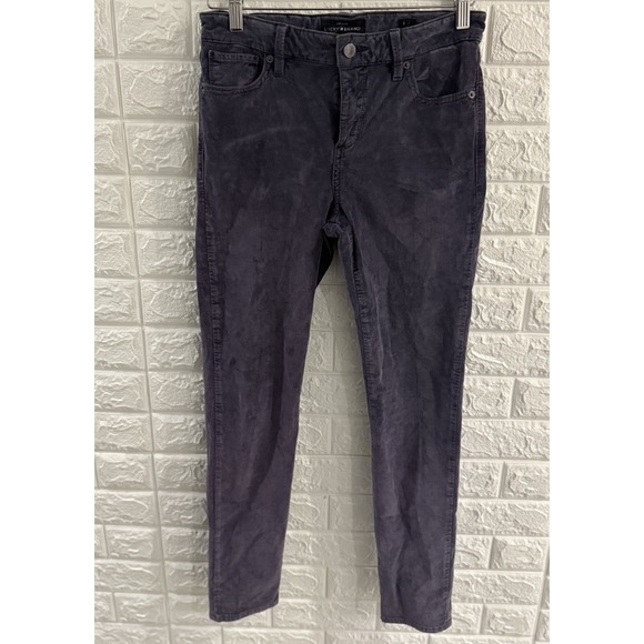Lucky Brand Denim - LUCKY‎ BRAND WOMENS PANTS SIZE 6/28 BROOKE LEGGING PURPLE MID RISE VELVET